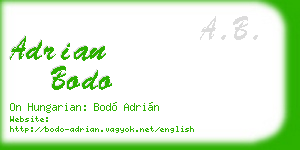 adrian bodo business card